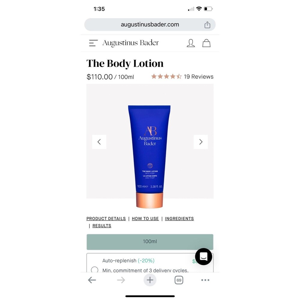 Augustinus Bader The Body Cream with TFC8 NWT